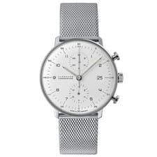 Image of Junghans Max Bill Chronoscope 40mm Automatic White Dial 27400346 Watch