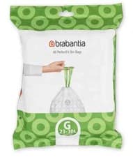 Image of Brabantia Pack Of 40 Perfect FIT Bin Bags Liners Size G 23-30L Extra Strong