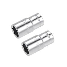 Image of 2 Pcs 1/4-inch Drive 11/32-inch 6-Point Shallow Socket, Cr-V