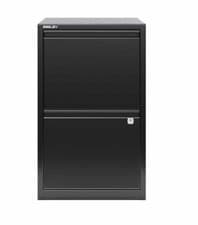 Image of Bisley A4 Filing Cabinet 2 Drawer Flush Handle Black