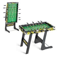 Image of Powerplay 3ft Folding Football Table, Mini Table Football Game, Black, 3ft