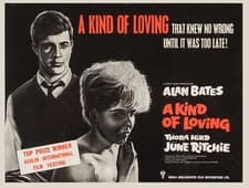 Image of A KIND OF LOVING 1962 UK quad poster print 30x40" ALAN BATES THORA HIRD FREE P&P