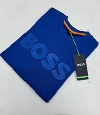 Image of Hugo Boss Terry Cotton Crew Neck Boss Logo Sweatshirt