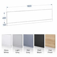 Image of 100% Waterproof Bath Panel 1700mm 1800mm Front & End Panels Adjustable Plinth