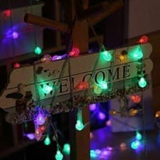 Image of LED Ball Solar Light Party Fairy Outdoor Retro Ball String Lights Patio Garden