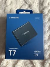 Image of Samsung T7 Portable SSD 4TB Grey – Brand New & Sealed – USB 3.2 External Drive