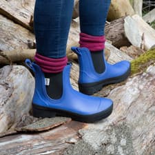 Image of Town and Country Ladies Burford Ankle Length Wellington Boots In Blue
