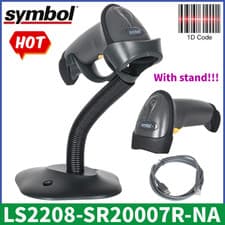 Image of Zebra Symbol LS2208-SR20007R-NA Handheld 1D USB Laser Barcode Scanner With Stand