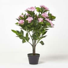 Image of Artificial Hydrangea Plant Silk Fake Flowers Large Home Office Wedding Decor