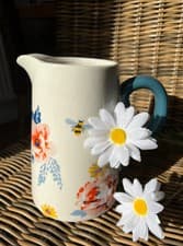 Image of Floral Ceramic Jug 17cm