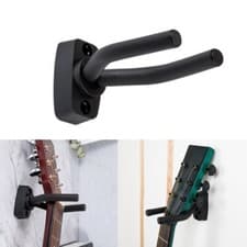 Image of Guitar Wall Mount Hanger for Bass Guitar Violin Ukulele Wall Hook Black Holder