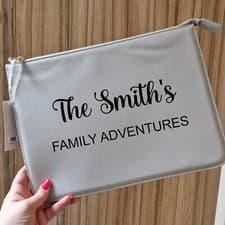 Image of A4+ Personalised Travel Document Holder | Family Holiday Planner | Laptop Wallet