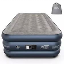Image of iDOO Single Air Bed Inflatable with Built-in Electric Pump 3 Mins Quick