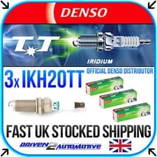 Image of IKH20TT (4704) DENSO IRIDIUM TT SPARK PLUGS SET OF 3 - WHOLE -
