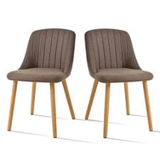 Image of Goeurvant Set of 2/4/6 Dining Chairs Upholstered Kitchen 6 Colours&Materials
