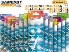 Image of AG13 AG12 AG10 AG4 AG3 AG1 AG0 Eunicell LR44 LR43 LR41 Alkaline 1.5v Batteries