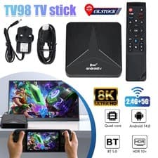 Image of Android 14.0 Smart TV Box 8K HDMI Quad Core HD 2+16GB WIFI Media Stream Player U