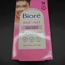 Image of Biore Deep Cleansing Blackhead Remover Nose Strips and Face Pore Strips Combo...