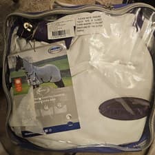 Image of Weatherbeeta Comfitec Essential Mesh 11 Combo Neck Taupe/Light Blue 7'3
