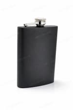 Image of 8oz Black Hip Flask Stainless Steel Whisky Alcohol Pocket Bottle Gift UK