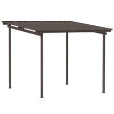 Image of Outsunny 3x3m Waterproof Metal Lean‑To Pergola w/ Roof Stakes Easy Assembly