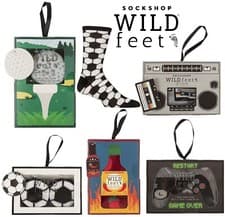 Image of Mens Socks Gift Box Funny "Man Cave" Sports Gamer Golf SOCKSHOP Wildfeet- 1 Pair