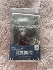Image of Purple Metal Bauble Lights: Pack Of 10 Battery Operated