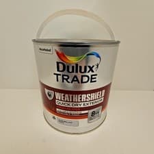 Image of Dulux Trade Weathershield white Quick Dry Exterior Paint 2.5L High Gloss M 9