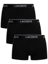 Image of Lacoste Men's 3 Pack Trunks, Black