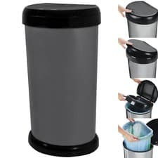 Image of Kitchen bin 42L Moda Grey Touch Top Kitchen Bin Waste Rubbish Recycle Bin