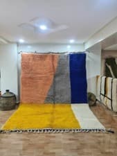 Image of Handwoven Moroccan Beni Ourain Rug – 100% Wool, 200 x 300 cm Abstract Geometric