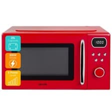 Image of Abode Retro Microwave 20L 800W Digital 8 Auto Cook Red AMD2004R