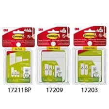 Image of 3M Command Strips Picture Hanging Strips Damage Free Small Med Large BRAND NEW