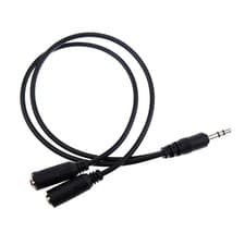 Image of Audio Jack Y Cable 3,5mm Jack Plug Stereo  2 x 3.5 mm Stereo Jack Socket9356
