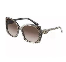 Image of DOLCE&GABBANA New GenuineSunglasses Women DG4385 Leo BrownOn Black/Brown Gradi