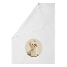 Image of 'Westie Dog Laying Down' Cotton Tea Towel / Dish Cloth (TW052427)