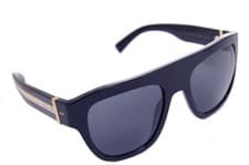Image of DOLCE & GABBANA 4398 501/87 Men Women Sunglasses Large XL Square BLACK GREY GOLD
