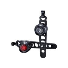 Image of Cateye Orb Front & Rear Bike Light Set - Polished Black