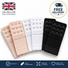 Image of 3ROW 2,3,4 Hook Bra Extender Extension Bra Strap Strapless Underwear Maternity