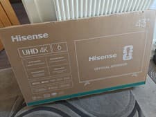 Image of Hisense 43 Inch TV Smart 4K Ultra HD HDR LED Freely TV Black 43A6QTUK Sealed New