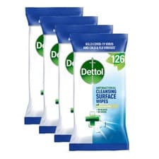 Image of Dettol Antibacterial Cleansing Surface Wipes 4 x 126pk