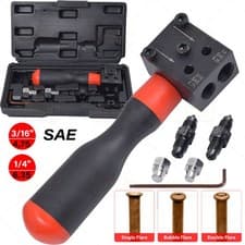 Image of Copper Brake Pipe Line Flaring Tool Professional In-situ 3/16" 1/4" SAE Handheld