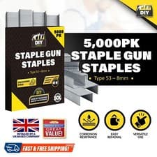Image of 5000 Staples for Staple Gun | 10mm 8mm 14mm Type 53 140 | Heavy Duty Upholstery