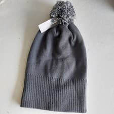 Image of Snowstar Beanie Hat With Bobble Soft Adult Hat Graphite Grey Brand New