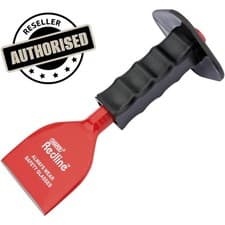 Image of Draper Redline 68591 Red Carbon Steel Brick Bolster with Hand Guard - 75x220mm