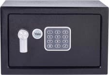 Image of Yale Alarmed Safe 130db Built in Alarm Override Key Fixings 16 Litre 25x35x25cm
