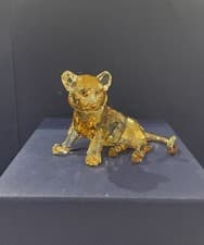 Image of Swarovski Crystal 2010 Companion Tiger Cub (Sitting) 1016678 MIB With COA