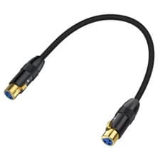 Image of XLR 3 Pin Shielded Audio Cable | Female to Female | 0.5m