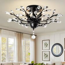 Image of Ganeed Vintage K9 Clear Crystal Chandeliers Ceiling Lighting,Pendant Lighting