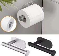 Image of Stainless Steel Toilet Roll Paper Holder Strong Self Adhesive Stick Wall Mount